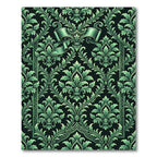 Ornate Green Acanthus Scroll Border Rug
