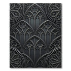 Gothic Arch Window Dark Metallic Rug