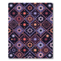 Crimson Teal Starburst Medallion Quilt Rug