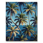 Tropical Palm Island Blue Ocean View Rug