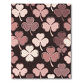 Blush Pink Minimalist Clover Field Rug