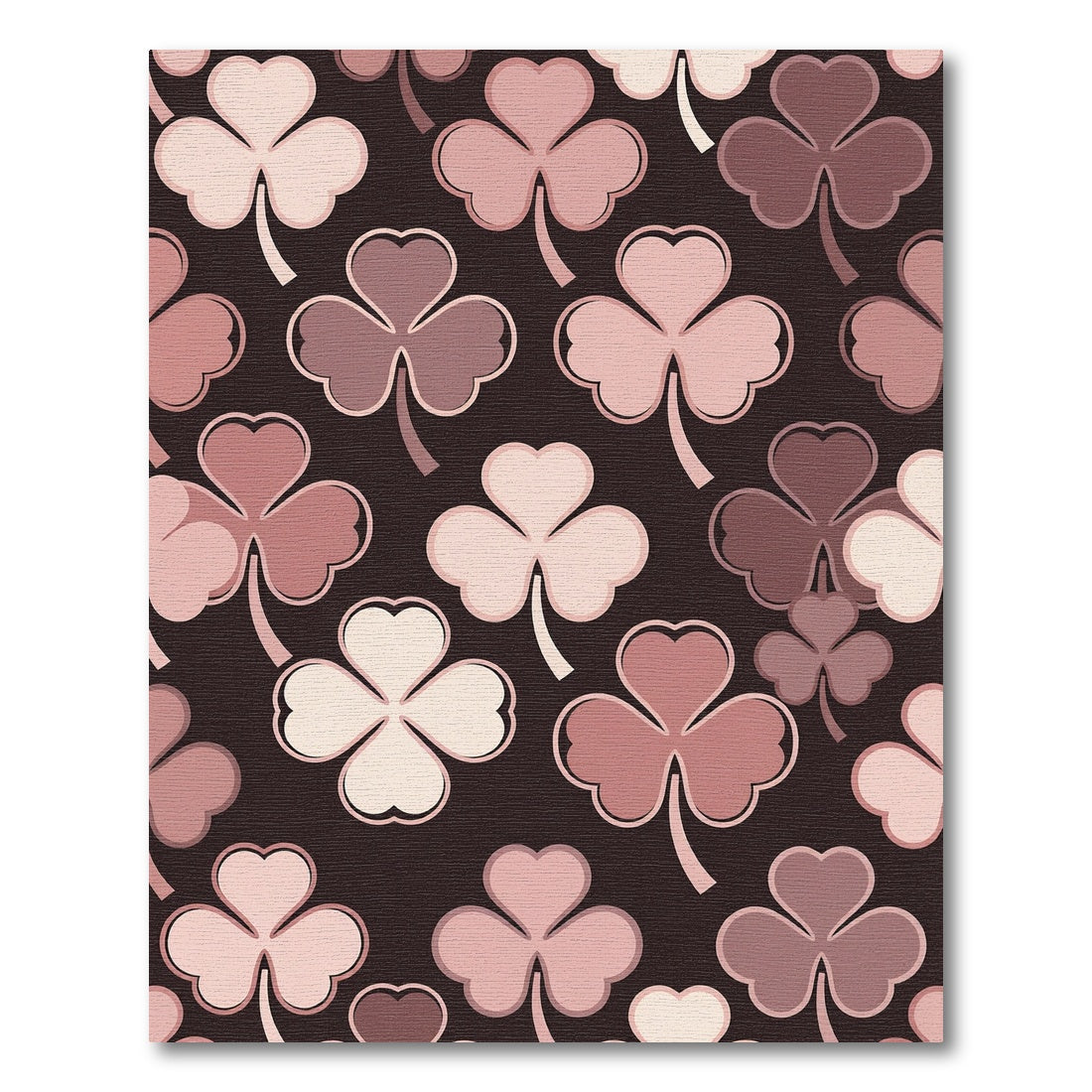 Blush Pink Minimalist Clover Field Rug