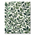 Verdant Green Vine Leaf Swirl Rug