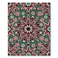 Pink Green Starburst Geometric Rug