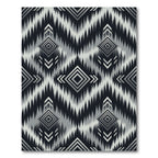 Monochrome Diamond Tribal Ikat Rug
