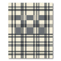 Graphite Cream Plaid Weave Rug