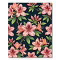 Pink Azalea Blossom Garden Print Rug