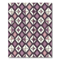 Plum and Blush Geometric Diamond Lattice Rug