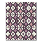 Plum and Blush Geometric Diamond Lattice Rug