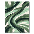 Verdant Green Swirl Abstract Rug