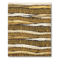 Golden Wheat Field Wavy Stripe Art Rug