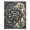 Elegent Dual Tone Floral Scroll Tapestry Rug