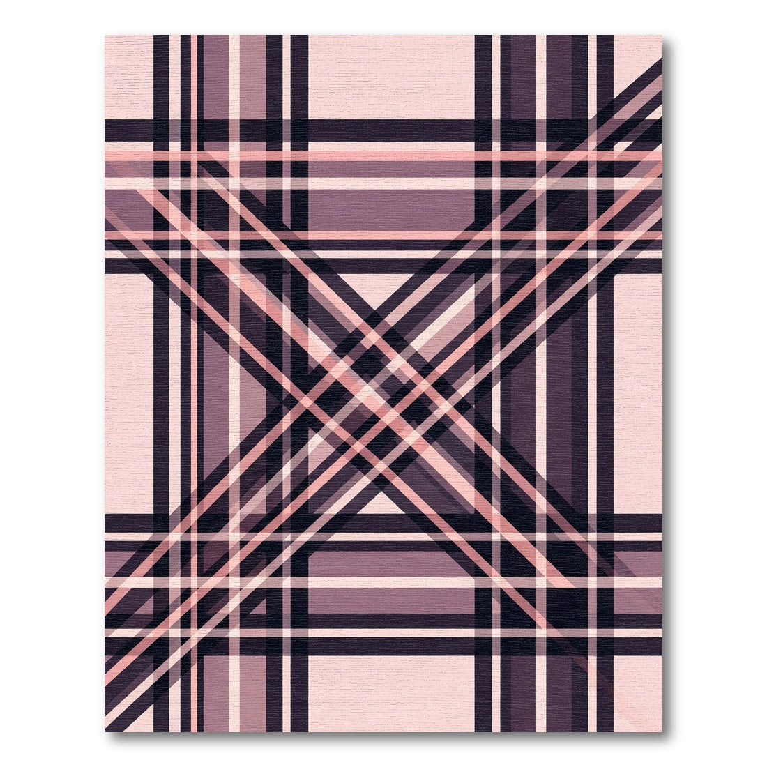 Monochromatic Plaid Modern Lines Rug