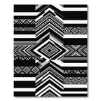 Monochrome Abstract Geometric Diamond Chevron Rug