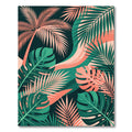 Lush Tropical Foliage Pink Palm Leaf Rug