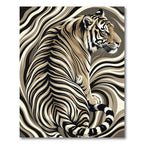 Bold Tiger Swirl Abstract Rug