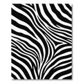 Bold Monochromatic Zebra Stripe Abstract Rug