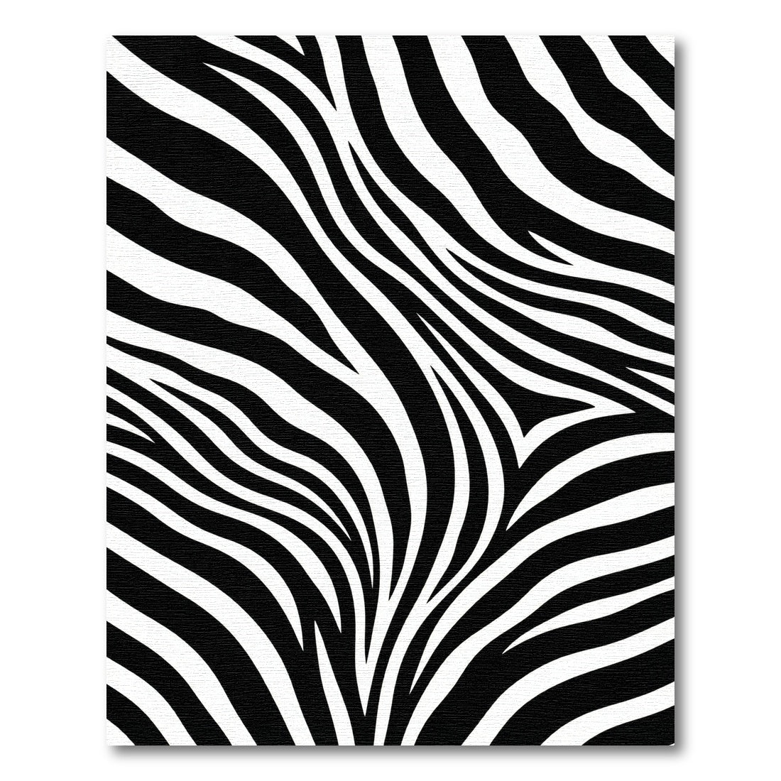 Bold Monochromatic Zebra Stripe Abstract Rug