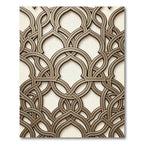 Interlocking Geometrical Arches Neutral Tone Rug