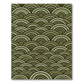 Sage Green Scalloped Arch Waves Rug