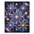 Cosmic Crystal Star Galaxy Scatter Rug