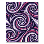 Vibrant Pink and Purple Swirl Vortex Rug