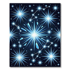 Celestial Blue Starburst Constellation Rug