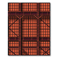 Oranges Grid Metal Structure Rug