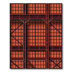 Oranges Grid Metal Structure Rug