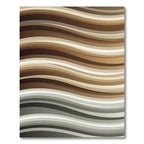 Earthy Tone Horizontal Wave Flow Rug