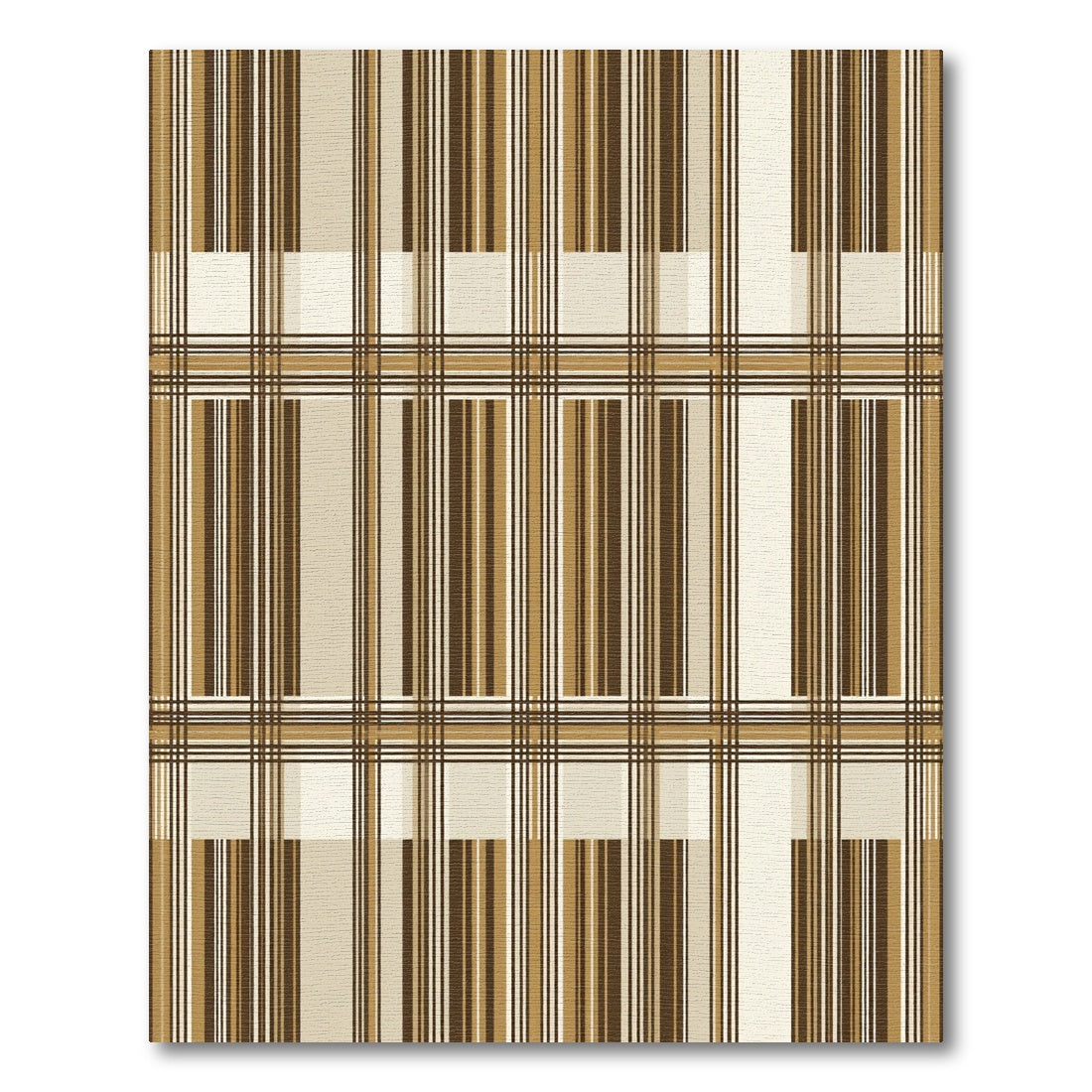 Modern Earth Tone Plaid Grid Rug