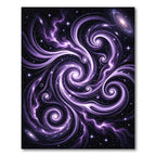 Cosmic Purple Nebula Abstract Swirl Rug