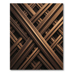 Modern Bronzed Intersecting Linear Lattice Rug