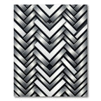 Metallic Silver Herringbone Chevron Rug