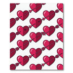 Red Hearts Arrow Pattern Rug