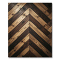 Rustic Two Tone Chevron Wood Texture Rug