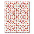 Red Pink Orange Polka Dot Scatter Rug