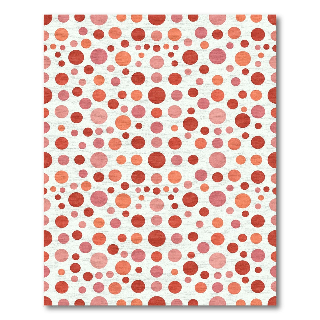Red Pink Orange Polka Dot Scatter Rug