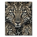 Majestic Detailed Leopard Face Close-up Rug