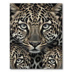 Majestic Detailed Leopard Face Close-up Rug