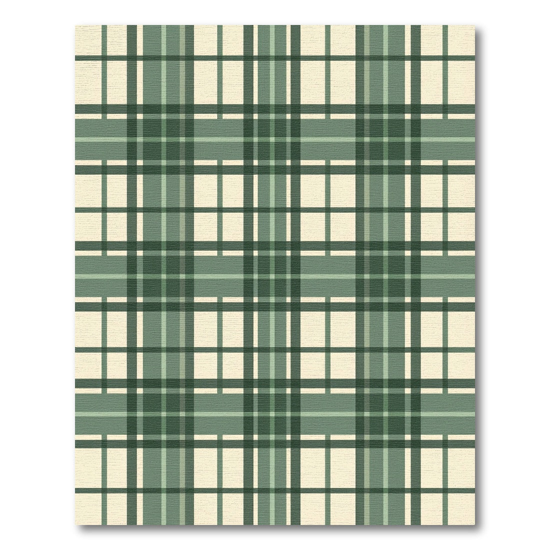 Classic Forest Green Tartan Check Rug