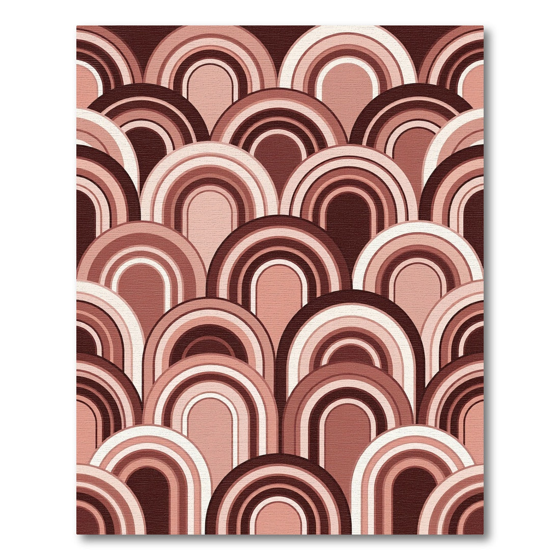 Terracotta Arch Geometric Layered Rug