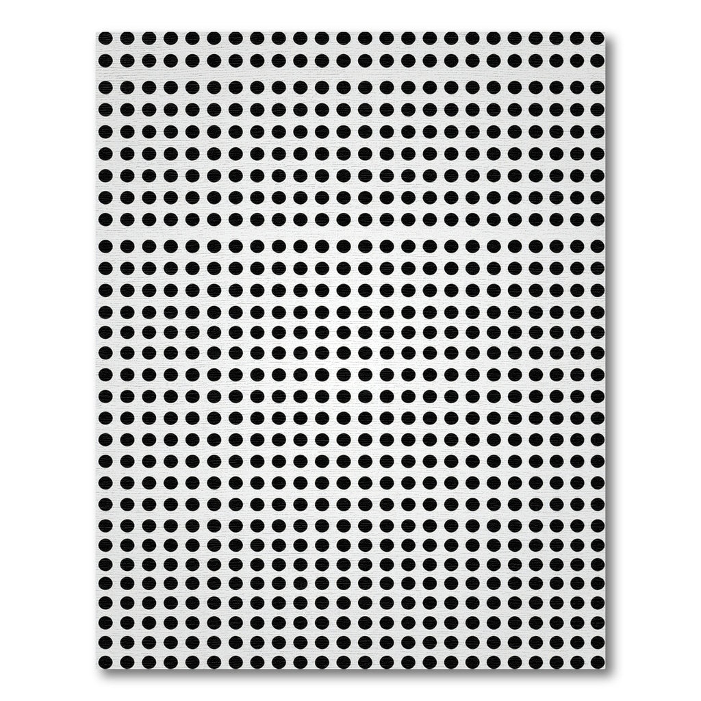 Black White Dotted Grid Composition Rug