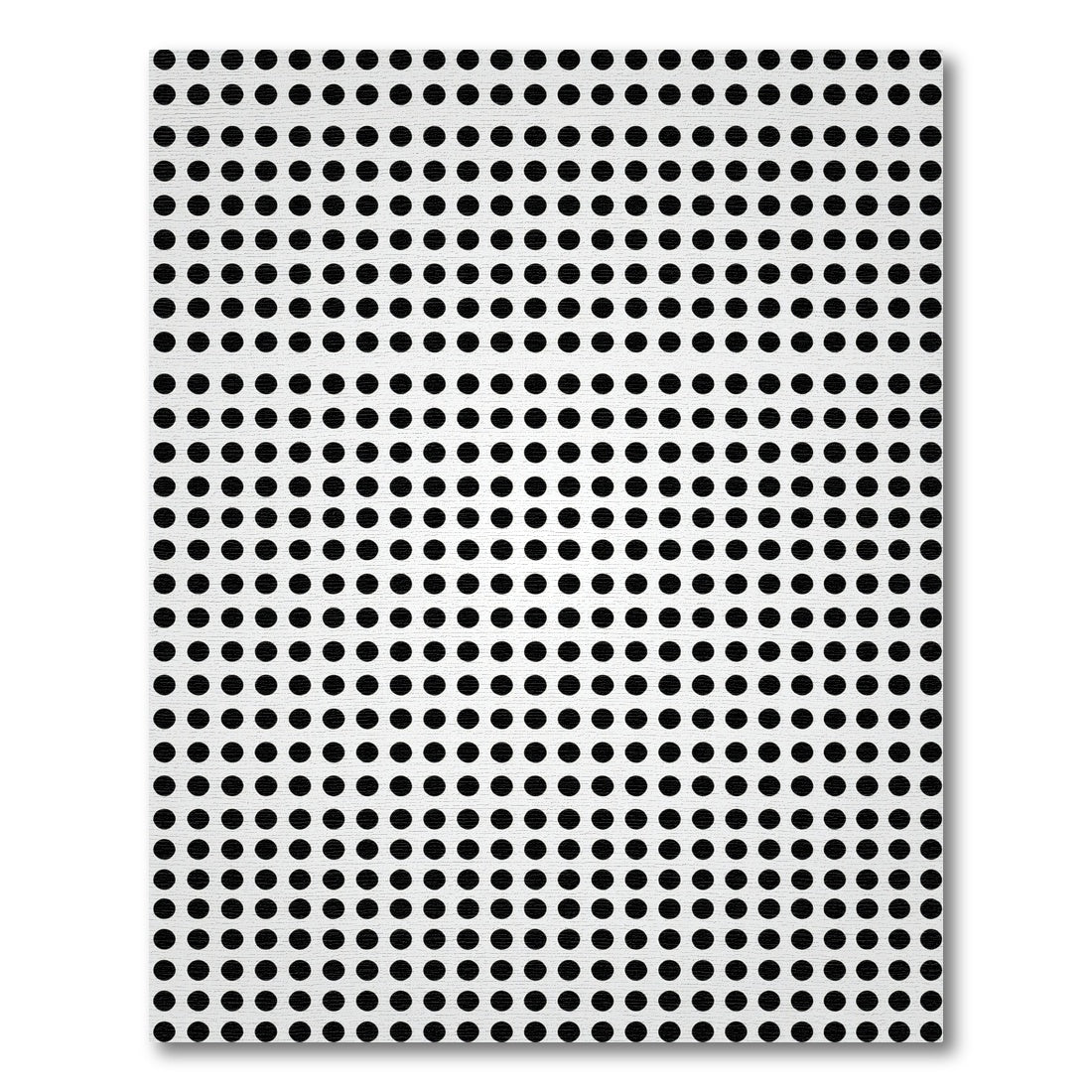 Black White Dotted Grid Composition Rug