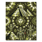 Ancient Sun Pyramid Warriors Rug