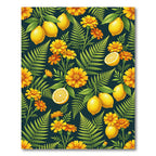 Sunlit Lemon and Marigold Botanical Garden Rug