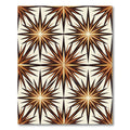 Radiant Amber Starburst Composition Rug
