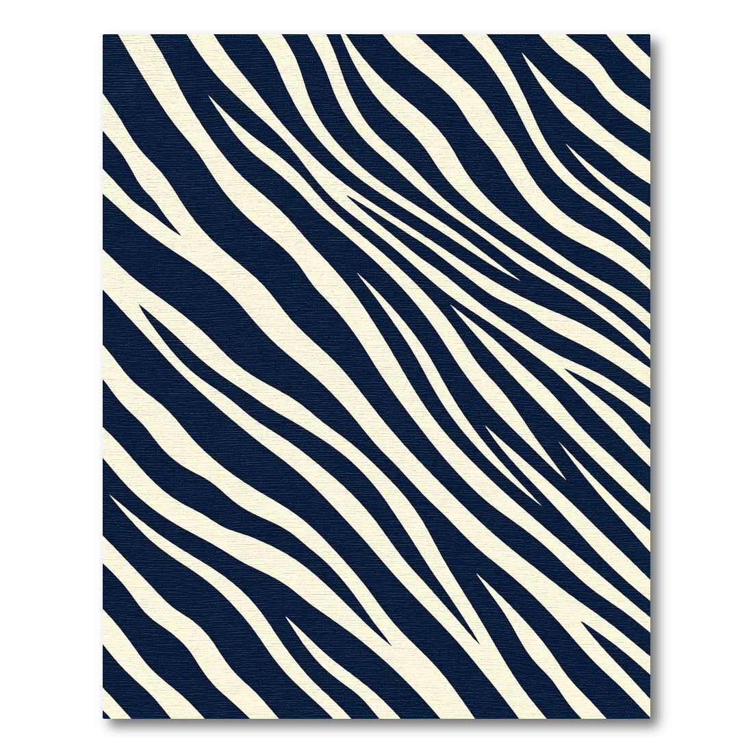 Bold Navy and Cream Zebra Stripe Rug