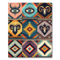 Tribal Ram Eye Geometric Southwest Art Rug