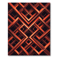 Geometric Copper Interlocking Linear Labyrinth Rug
